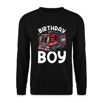 Anniversaire Garçon Pompier Anniversaire Garçon - Sweat-shirt Unisexe - noir - Devant - Alina (178cm) & Michal (187cm)