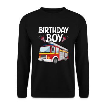 Anniversaire Garçon Pompier Anniversaire Garçon - Sweat-shirt Unisexe - noir - Devant - Alina (178cm) & Michal (187cm)