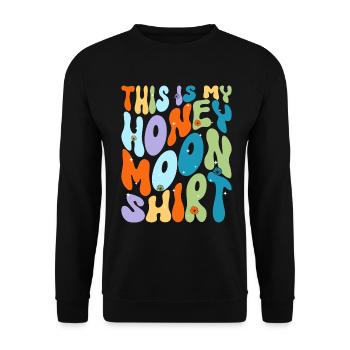 Flitterwochen Ehemann Ehefrau Paare Urlaubs - Unisex Pullover - Schwarz - Vorne - Alina (178cm) & Michal (187cm)