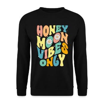 Flitterwochen Ehemann Ehefrau Paare Urlaubs - Unisex Pullover - Schwarz - Vorne - Alina (178cm) & Michal (187cm)