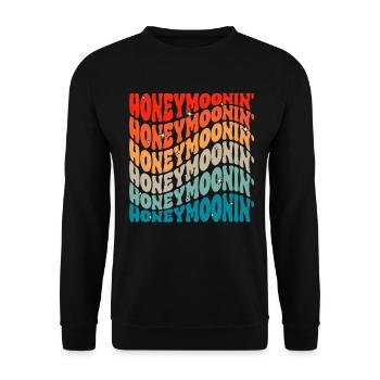 Flitterwochen Ehemann Ehefrau Paare Urlaubs - Unisex Pullover - Schwarz - Vorne - Alina (178cm) & Michal (187cm)