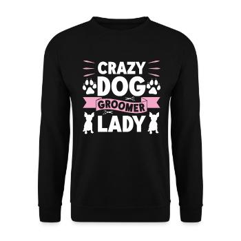 Hundegruamwelpen Haustier -Pflege -Job Salon - Unisex Pullover - Schwarz - Vorne - Alina (178cm) & Michal (187cm)