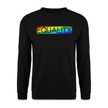 Gleichheit LGBTQ Rainbow Flag LGBTQ Stolz - Unisex Pullover - Schwarz - Vorne - Alina (178cm) & Michal (187cm)