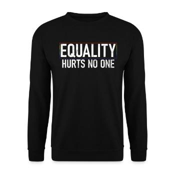 Gleichheit LGBTQ Rainbow Flag LGBTQ Stolz - Unisex Pullover - Schwarz - Vorne - Alina (178cm) & Michal (187cm)