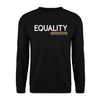 Gleichheit LGBTQ Rainbow Flag LGBTQ Stolz - Unisex Pullover - Schwarz - Vorne - Alina (178cm) & Michal (187cm)