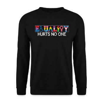 Gleichheit LGBTQ Rainbow Flag LGBTQ Stolz - Unisex Pullover - Schwarz - Vorne - Alina (178cm) & Michal (187cm)