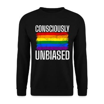 Gleichheit LGBTQ Rainbow Flag LGBTQ Stolz - Unisex Pullover - Schwarz - Vorne - Alina (178cm) & Michal (187cm)