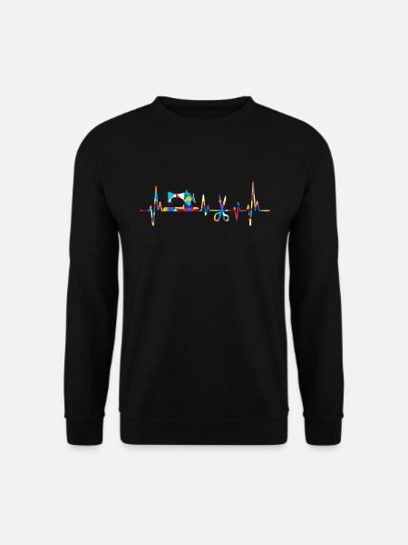 Quilt -Strick -Häkelnähmaschinengewebe - Unisex Pullover - Schwarz