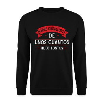 Spanischer Vater Zweisprachiger Latino Vatertag - Unisex Pullover - Schwarz - Vorne - Alina (178cm) & Michal (187cm)