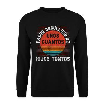 Spanischer Vater Zweisprachiger Latino Vatertag - Unisex Pullover - Schwarz - Vorne - Alina (178cm) & Michal (187cm)