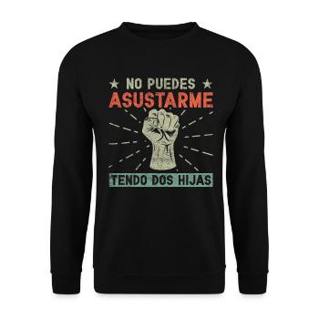 Spanischer Vater Zweisprachiger Latino Vatertag - Unisex Pullover - Schwarz - Vorne - Alina (178cm) & Michal (187cm)