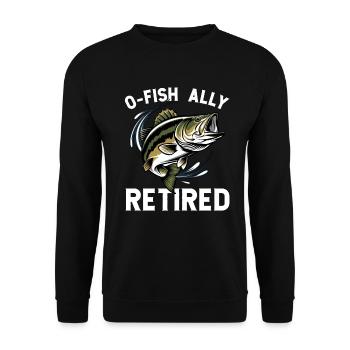 Pêcheur à la retraite Pêche à l’achigan Poisson-chat Retraite - Sweat-shirt Unisexe - noir - Devant - Alina (178cm) & Michal (187cm)