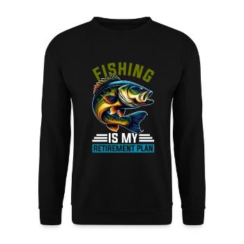 Pêcheur à la retraite Pêche à l’achigan Poisson-chat Retraite - Sweat-shirt Unisexe - noir - Devant - Alina (178cm) & Michal (187cm)