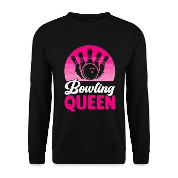Bowling Girl Funny Ladies Team Bowler Sport - Unisex Pullover - Schwarz - Vorne - Alina (178cm) & Michal (187cm)