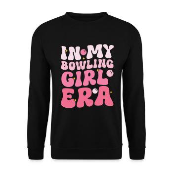 Bowling Girl Funny Ladies Team Bowler Sport - Unisex Pullover - Schwarz - Vorne - Alina (178cm) & Michal (187cm)