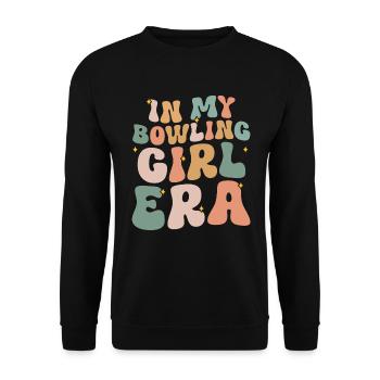 Bowling Girl Funny Ladies Team Bowler Sport - Unisex Pullover - Schwarz - Vorne - Alina (178cm) & Michal (187cm)