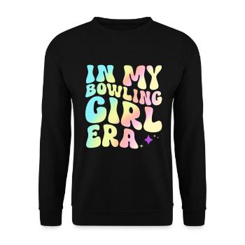 Bowling Girl Funny Ladies Team Bowler Sport - Unisex Pullover - Schwarz - Vorne - Alina (178cm) & Michal (187cm)