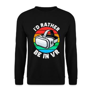 Virtual Reality Athlet Witzer VR Gamer Headset - Unisex Pullover - Schwarz - Vorne - Alina (178cm) & Michal (187cm)