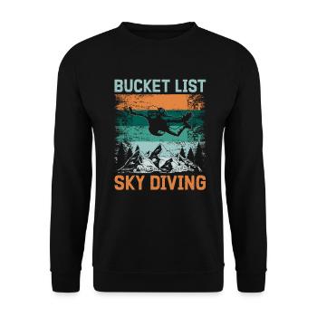 Parachute Fire Camp -Junkie -Parachutist - Unisex Sweatshirt - black - Front - Alina (178cm) & Michal (187cm)