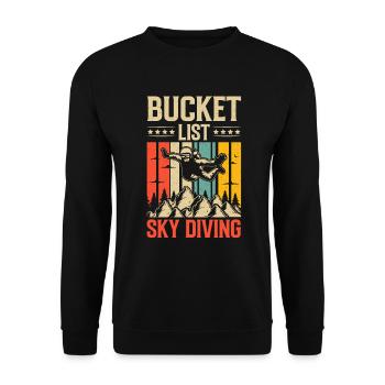 Parachute Fire Camp -Junkie -Parachutist - Unisex Sweatshirt - black - Front - Alina (178cm) & Michal (187cm)