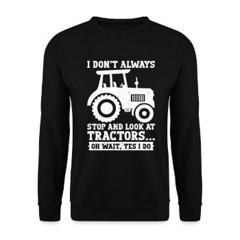 Landwirtschafts Traktor Vintage Traktor Landwirte - Unisex Pullover - Schwarz - Vorne - Alina (178cm) & Michal (187cm)