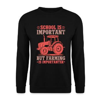 Landwirtschafts Traktor Vintage Traktor Landwirte - Unisex Pullover - Schwarz - Vorne - Alina (178cm) & Michal (187cm)