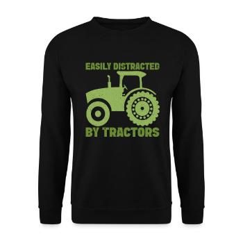 Tracteur agricole Tracteur vintage Farmers - Sweat-shirt Unisexe - noir - Devant - Alina (178cm) & Michal (187cm)
