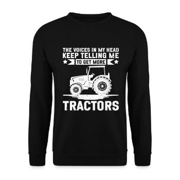 Landwirtschafts Traktor Vintage Traktor Landwirte - Unisex Pullover - Schwarz - Vorne - Alina (178cm) & Michal (187cm)