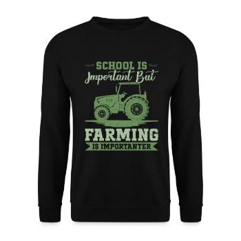 Landwirtschafts Traktor Vintage Traktor Landwirte - Unisex Pullover - Schwarz - Vorne - Alina (178cm) & Michal (187cm)