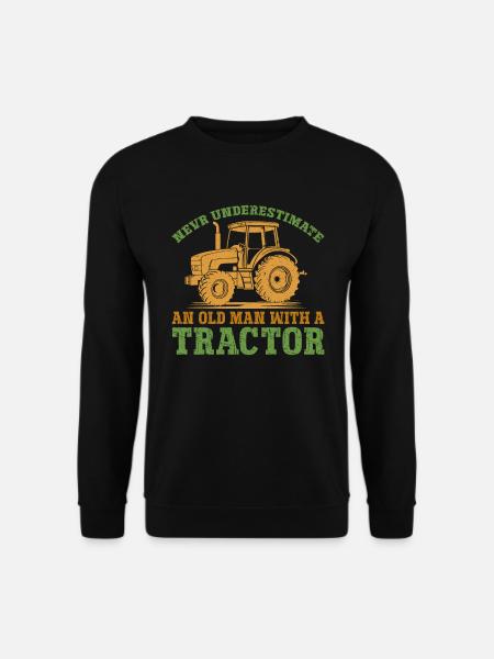 Landwirtschafts Traktor Vintage Traktor Landwirte - Unisex Pullover - Schwarz