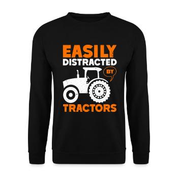 Landwirtschafts Traktor Vintage Traktor Landwirte - Unisex Pullover - Schwarz - Vorne - Alina (178cm) & Michal (187cm)