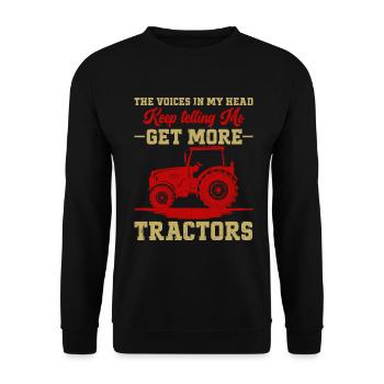 Landwirtschafts Traktor Vintage Traktor Landwirte - Unisex Pullover - Schwarz - Vorne - Alina (178cm) & Michal (187cm)