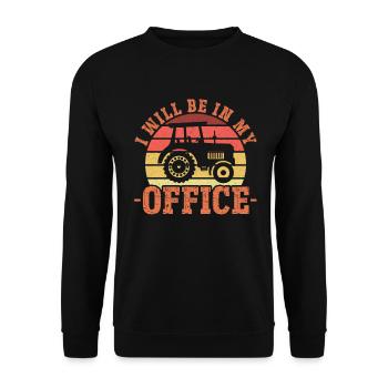 Landwirtschafts Traktor Vintage Traktor Landwirte - Unisex Pullover - Schwarz - Vorne - Alina (178cm) & Michal (187cm)