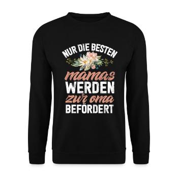 drôle maman grand-mère disant motif dames fête des mères - Sweat-shirt Unisexe - noir - Devant - Alina (178cm) & Michal (187cm)