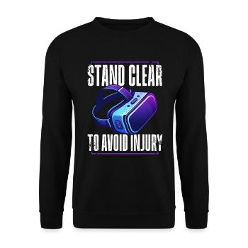 Virtual Reality Athlete Witzer VR Gamer Headset - Unisex Sweatshirt - black - Front - Alina (178cm) & Michal (187cm)
