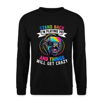 Virtual Reality Athlet Witzer VR Gamer Headset - Unisex Pullover - Schwarz - Vorne - Alina (178cm) & Michal (187cm)