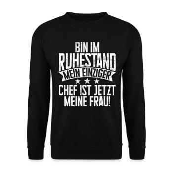 Légende de la retraite Drôle de pension Pension Retraité - Sweat-shirt Unisexe - noir - Devant - Alina (178cm) & Michal (187cm)