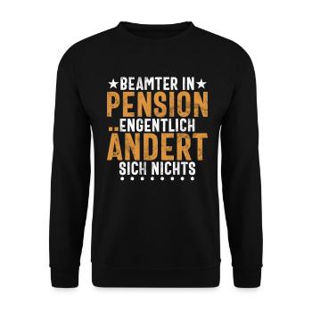 Légende de la retraite Drôle de pension Pension Retraité - Sweat-shirt Unisexe - noir - Devant - Alina (178cm) & Michal (187cm)