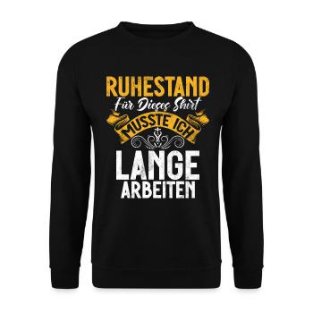 Légende de la retraite Drôle de pension Pension Retraité - Sweat-shirt Unisexe - noir - Devant - Alina (178cm) & Michal (187cm)