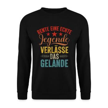 Legend Retirement Funny Motif Pensioner - Unisex Sweatshirt - black - Front - Alina (178cm) & Michal (187cm)