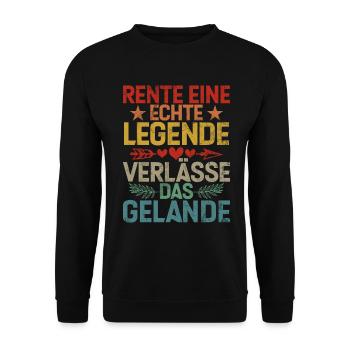 Legend Retirement Funny Motif Pensioner - Unisex Sweatshirt - black - Front - Alina (178cm) & Michal (187cm)