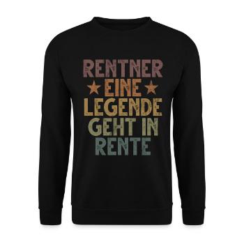 Legend Retirement Funny Motif Pensioner - Unisex Sweatshirt - black - Front - Alina (178cm) & Michal (187cm)