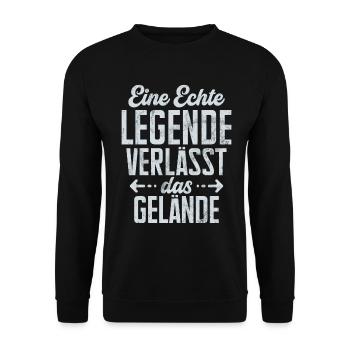 Legend Retirement Funny Motif Pensioner - Unisex Sweatshirt - black - Front - Alina (178cm) & Michal (187cm)