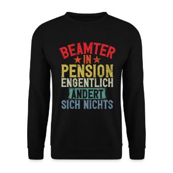Légende de la retraite Drôle de pension Pension Retraité - Sweat-shirt Unisexe - noir - Devant - Alina (178cm) & Michal (187cm)