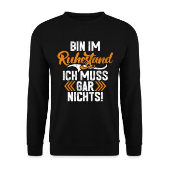 Légende de la retraite Drôle de pension Pension Retraité - Sweat-shirt Unisexe - noir - Devant - Alina (178cm) & Michal (187cm)