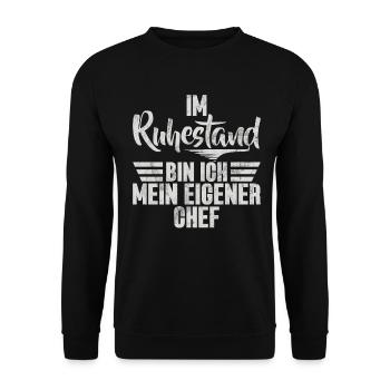 Légende de la retraite Drôle de pension Pension Retraité - Sweat-shirt Unisexe - noir - Devant - Alina (178cm) & Michal (187cm)