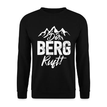 Berge Natur Bergsteigen Alpen Klettern Wandern - Unisex Pullover - Schwarz - Vorne - Alina (178cm) & Michal (187cm)