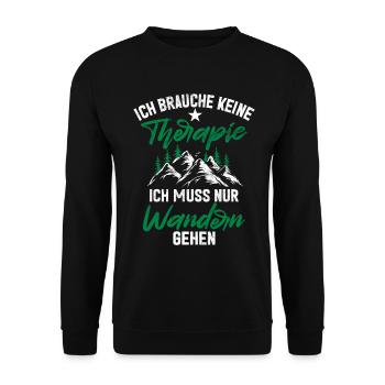 Berge Natur Bergsteigen Alpen Klettern Wandern - Unisex Pullover - Schwarz - Vorne - Alina (178cm) & Michal (187cm)