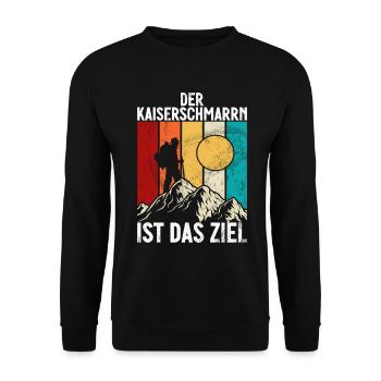 Berge Natur Bergsteigen Alpen Klettern Wandern - Unisex Pullover - Schwarz - Vorne - Alina (178cm) & Michal (187cm)