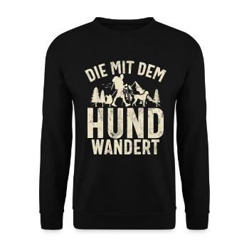 Berge Natur Bergsteigen Alpen Klettern Wandern - Unisex Pullover - Schwarz - Vorne - Alina (178cm) & Michal (187cm)